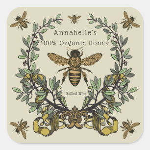 Ornate Victorian Honey Label Personalize