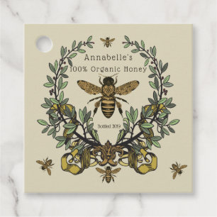 Ornate Victorian Honey Personalise Favour Tags