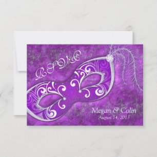 Ornate Victorian Masquerade Ball Wedding RSVP