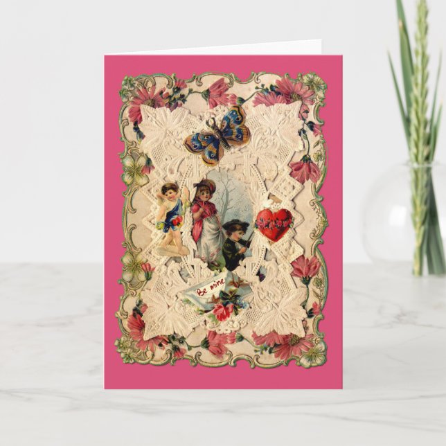 Ornate Victorian Valentine Card (Front)