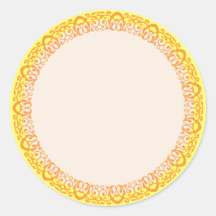 Ornate Vine Border Blank Template Label