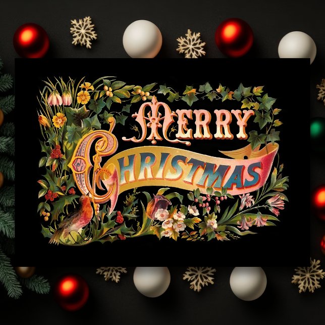 Ornate Vintage Christmas Greeting Card (Creator Uploaded)