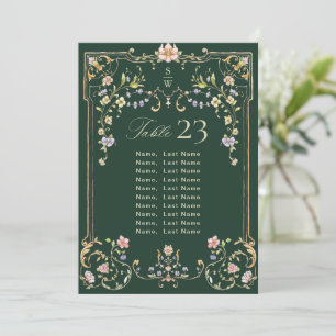 Ornate Vintage Frame Bohemian Table Number Cards