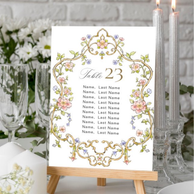 Ornate Vintage Frame Bohemian Table Number Cards (Creator Uploaded)