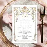 Ornate Vintage Frame Boho Wedding Dinner Menu<br><div class="desc">For further customisation,  please click the "Personalise this template",  then "Edit using Design Tool". Stylish editable easy to use wedding templates,  more items available in the store (invitations,  rsvp,  thank you cards,  stationery & decor). If you need help or matching items,  please contact me.</div>