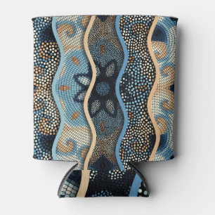 Ornate Waves: Mosaic Tile Texture. Can Cooler
