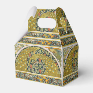 Ornate William Morris Style Peacock Grapevine Art Favour Box