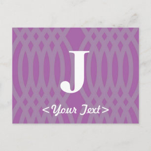 Ornate Woven Monogram - Letter J Postcard