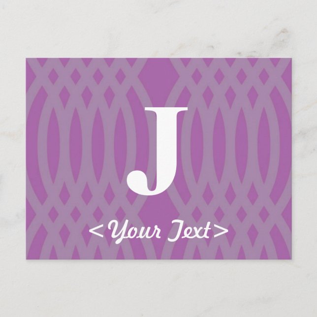 Ornate Woven Monogram - Letter J Postcard (Front)