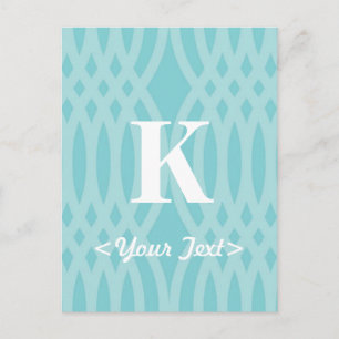 Ornate Woven Monogram - Letter K Postcard