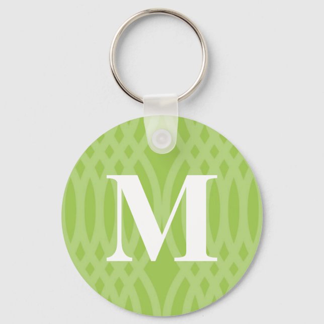 Ornate Woven Monogram - Letter M Key Ring (Front)