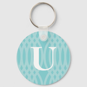 Ornate Woven Monogram - Letter U Key Ring
