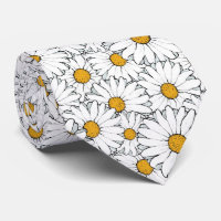 Ornate Yellow White Pretty Daisy Floral Pattern