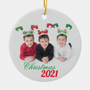 Ornement Rond En Céramique L'Ornement de Noël Ceramic Tree Decoration