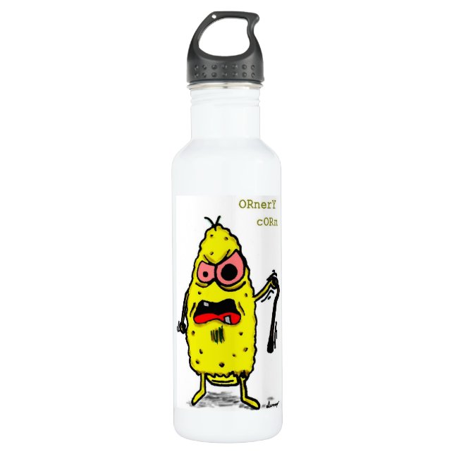 Ornery Corn 710 Ml Water Bottle (Front)