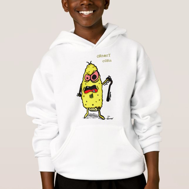 Ornery Corn Kids Hooded Sweatshirt (Front)
