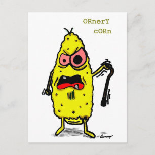 Ornery Corn Postcard