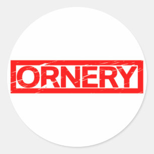Ornery Stamp Classic Round Sticker