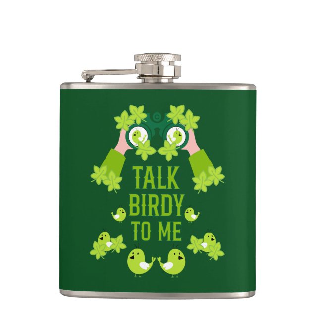 Ornithologist Birdwatcher Hip Flask (Front)