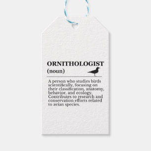 Ornithologist Definition - Vogelkunde (Birdwatchin Gift Tags
