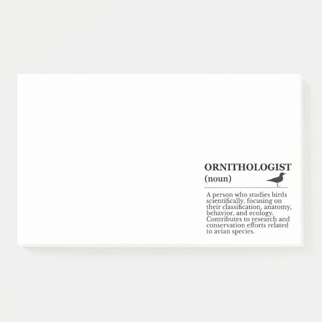 Ornithologist Definition - Vogelkunde (Birdwatchin Post-it Notes (Front)