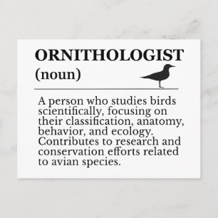 Ornithologist Definition - Vogelkunde (Birdwatchin Postcard