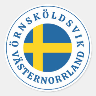ÖRNSKÖLDSVIK VÄSTERNORRLAND Sweden Classic Round Sticker