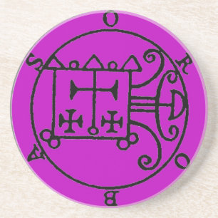 Orobas Sigil Coaster Purple