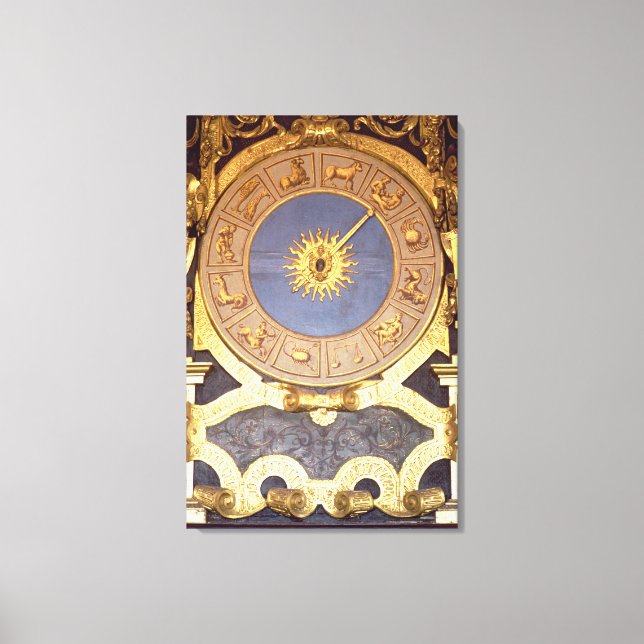 Orologio Zodicale (Zodiac Clock) (fresco and gilde Canvas Print (Front)