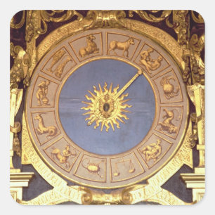 Orologio Zodicale (Zodiac Clock) (fresco and gilde Square Sticker