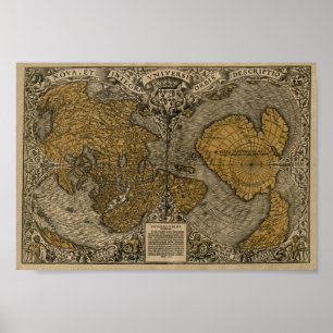 Oronce Fine 1531 World map Poster