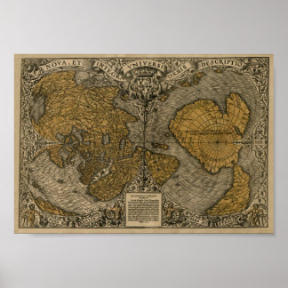 Oronce Fine 1531 World map Poster