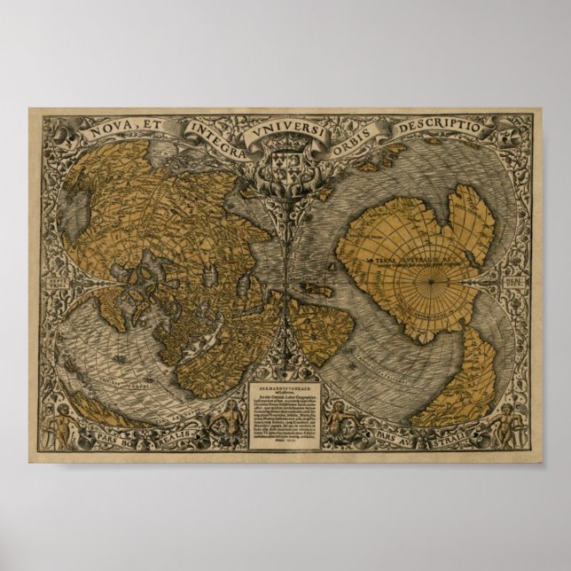 Oronce Fine 1531 World map Poster (Front)