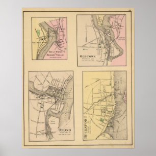 Orono, Great Works, Oldtown, Bucksport Poster