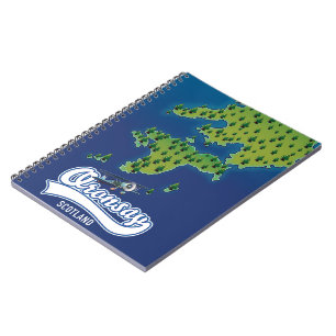 Oronsay Scotland island map  Notebook