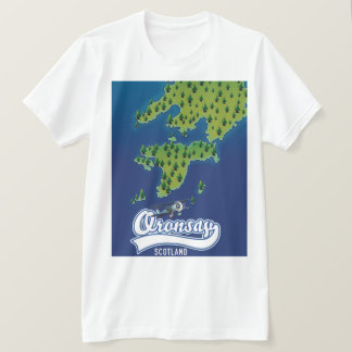 Oronsay Scotland island map T-Shirt