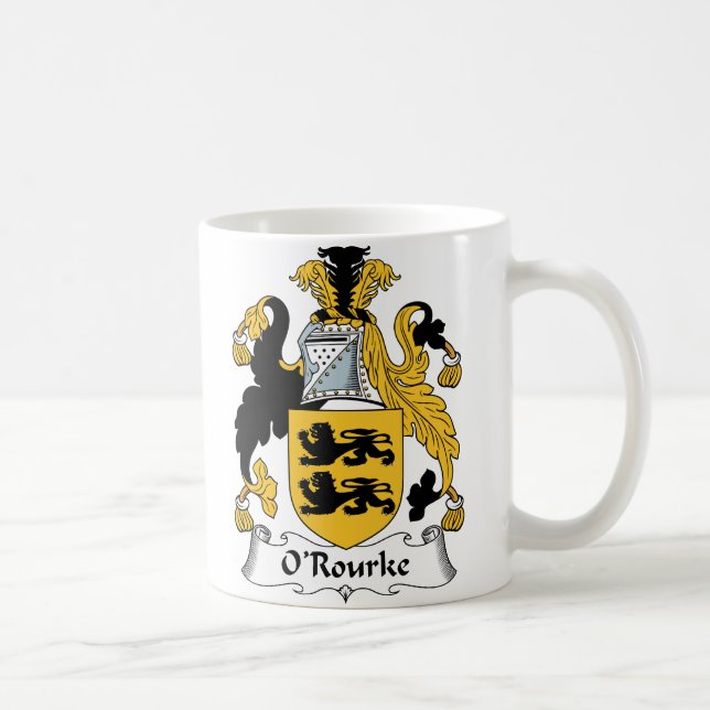 O'Rourke Family Crest Coffee Mug (Right)