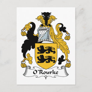 O'Rourke Family Crest Postcard