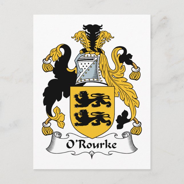 O'Rourke Family Crest Postcard (Front)