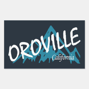 Oroville California Mountains Rectangular Sticker