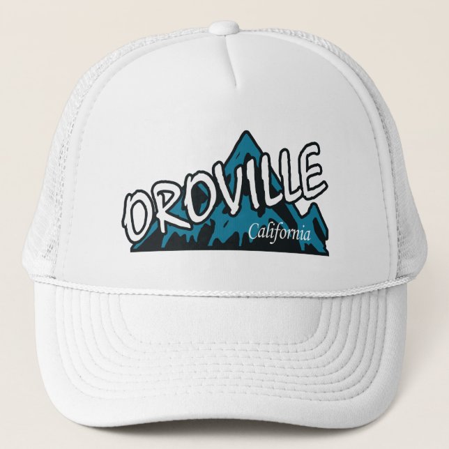 Oroville California Mountains Trucker Hat (Front)