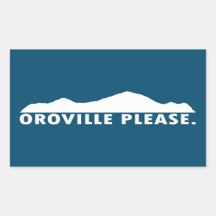 Oroville California Please Rectangular Sticker