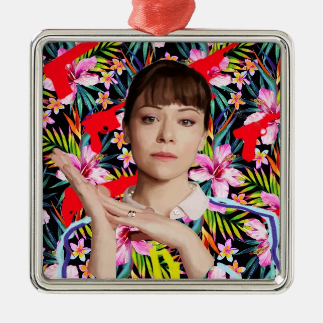 Orphan Black | Alison - Floral Pattern Metal Tree Decoration (Front)