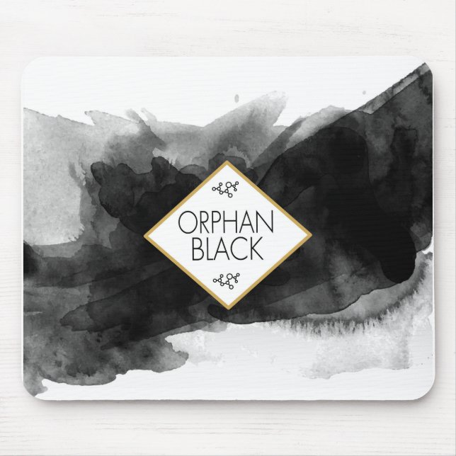 Orphan Black Black Watercolor Mouse Mat (Front)