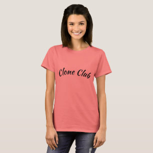 Orphan Black Clone Club Italic text curved T-Shirt