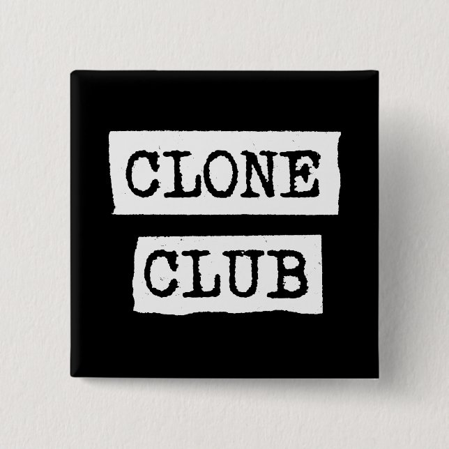 Orphan Black | Clone Club Typography 15 Cm Square Badge (Front)