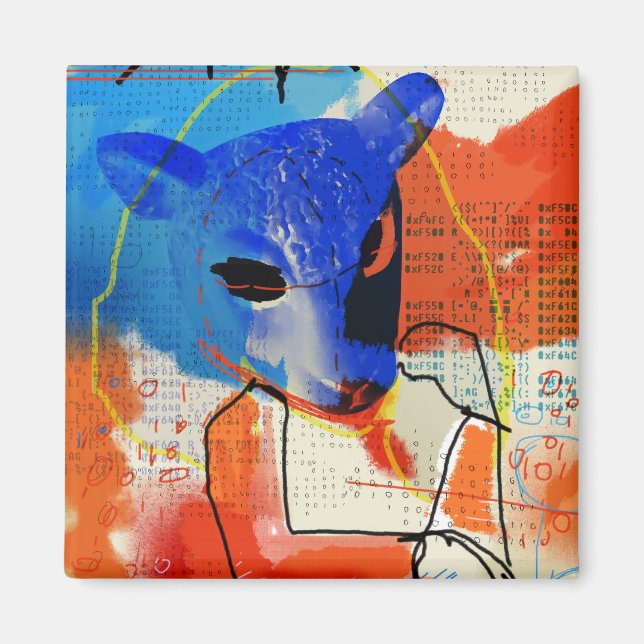 Orphan Black | MK - Sheep Mask Silhouette Magnet (Front)