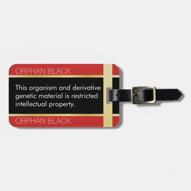 Orphan Black "Restricted IP" Luggage Tag (Front Horizontal)