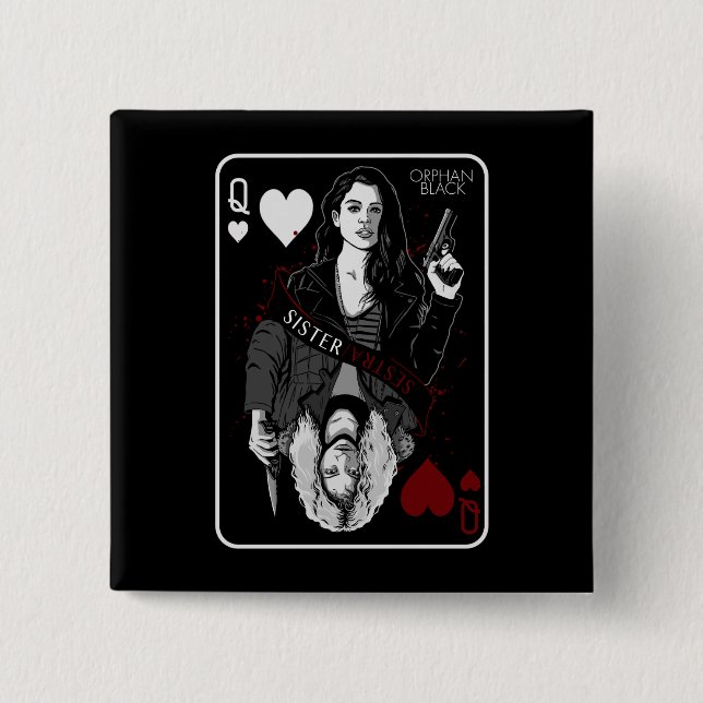 Orphan Black | Sarah & Helena - Sister/Sestra 15 Cm Square Badge (Front)