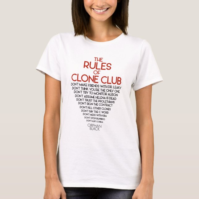 Orphan Black | The Rules of Clone Club T-Shirt (Front)